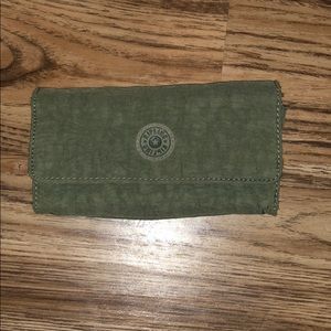 Kipling Army Green Tri-Fold Wallet